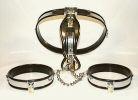 Chastity belt,
          with thigh cuffs